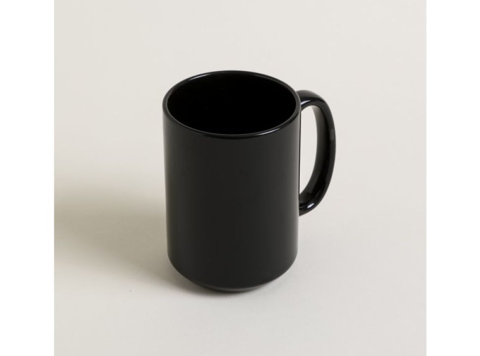 Mug Recto Negro Brillante 330 Ml 