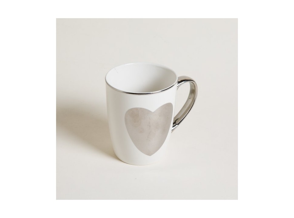 Mug Silver Heart 360 Ml