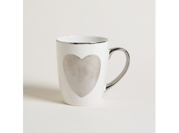 Mug Silver Heart 360 Ml